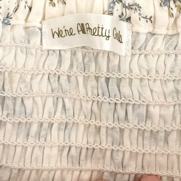 Mixology We're All Pretty Girls- Floral High Waist Ruffle Skirt. Size: Medium - Picture 5 of 6